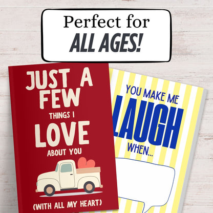 Just A Few Things I Love About You (With All My Heart): Personalized Fill-in-the-Blank Gift Book for Best Friends, Family and Kids