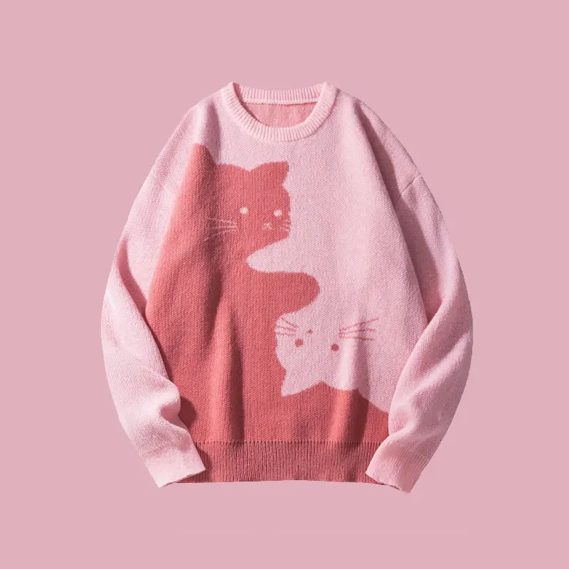 Cat Print Pullover