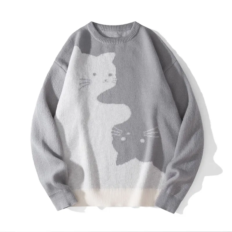 Cat Print Pullover